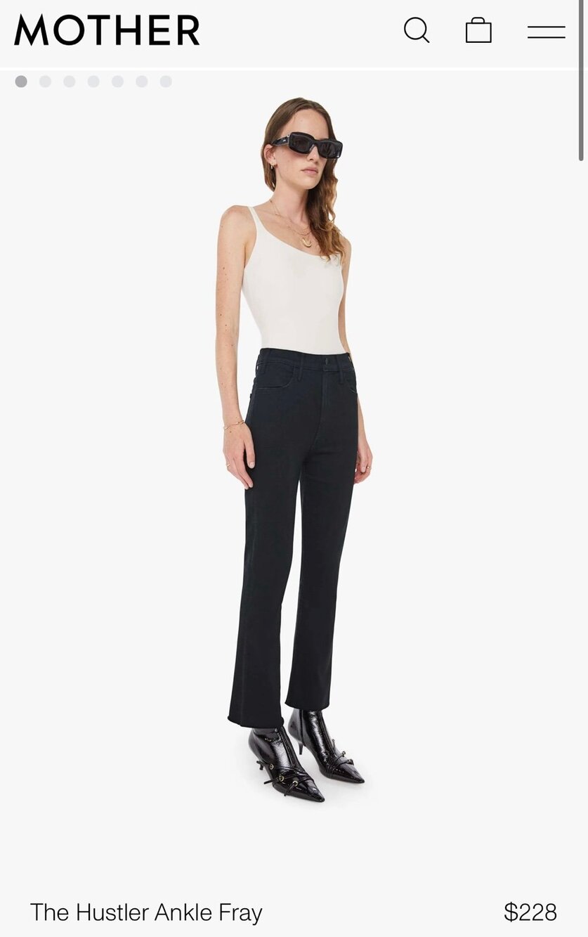 MOTHER The Hustler Ankle Fray